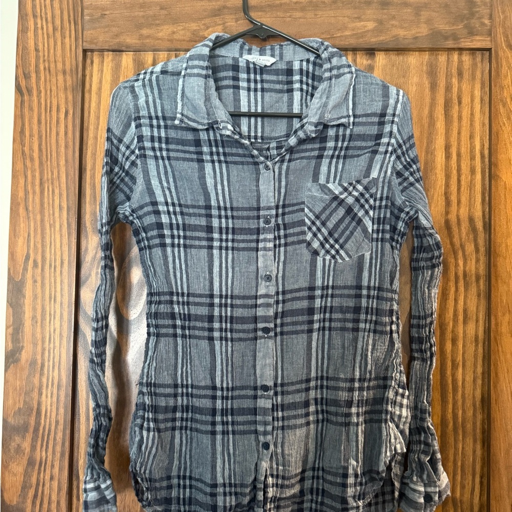 Lucky Brand Blue Plaid Shirt